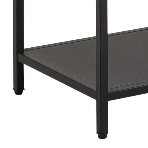 Kovová police do obýváku Newcastle černá loftová s asymetrickými policemi Actona 165 cm