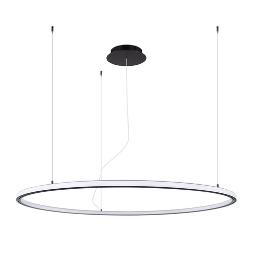 LED lustr RISA 120 černý moderní do obýváku a jídelny rozptýlené světlo