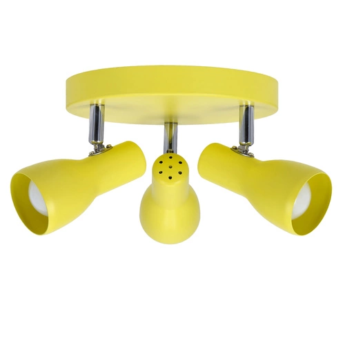 Stropní svítidlo Picardo hořčicově žluté moderní kovové do obýváku a kuchyně nastavitelné 29 cm