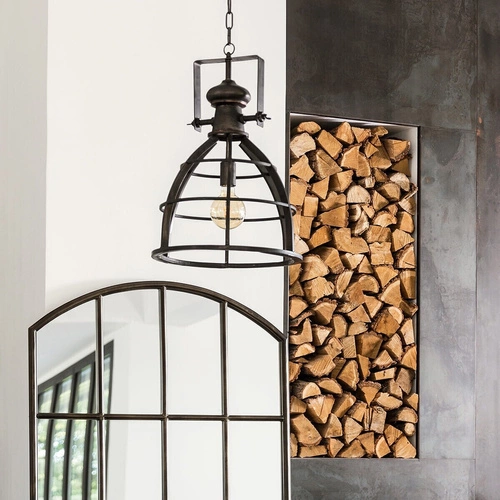 Závěsné svítidlo Niko vintage loft mosaz do obývacího pokoje a jídelny 40,5 cm