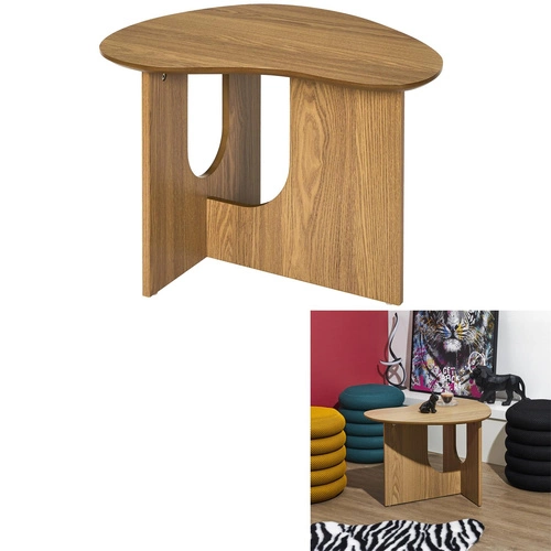 Konferenční stolek Calypso moderní atypický dub 60x48 cm do obýváku skandinávský styl