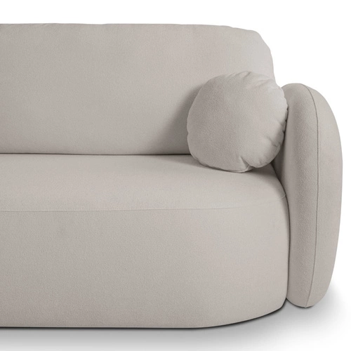 Rohová rozkládací sedačka levá Salby světle šedá moderní do obýváku s úložným prostorem