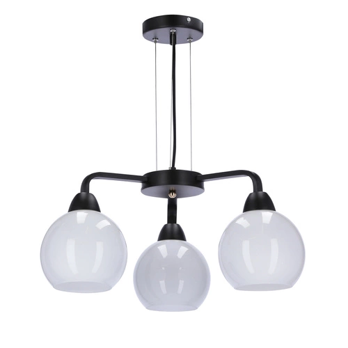 Závěsná lampa Caldera černá 3x60W E27 bílý difuzor