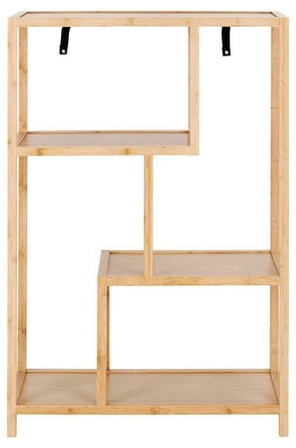 Bambusová knihovna Moso Actona 3 police přírodní do obýváku ve skandinávském stylu