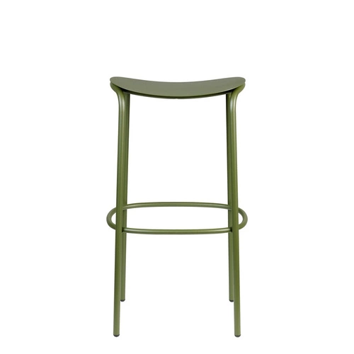 Kovová barová židle Trick zelená 75 cm moderní bez opěradla do kuchyně i na zahradu SCAB Design