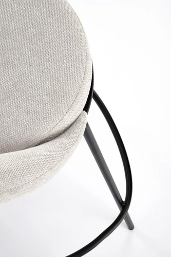 Barová židle Eggy béžová s područkami moderní čalouněná do kuchyně a jídelny 65 cm Intesi