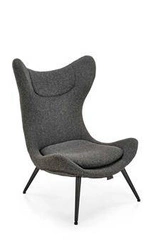 Relaxační křeslo ušák Latina antracit do obýváku moderní čalouněné Intesi