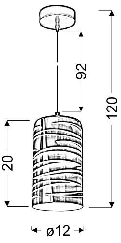 Závěsné svítidlo Galactic moderní černé skleněné do obýváku a jídelny 3D efekt