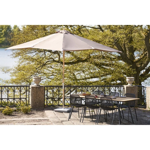 Zahradní slunečník Orlando pískový 300x300 cm klasický dřevěný s nastavením