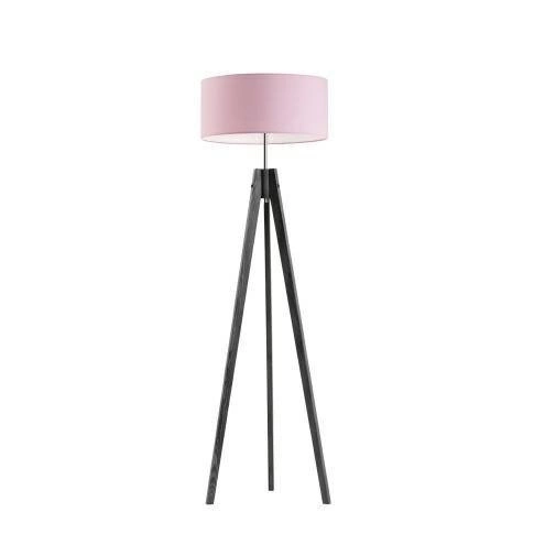 Dětská stojací lampa HAITI světle růžové stínidlo dřevěná glamour Lysne