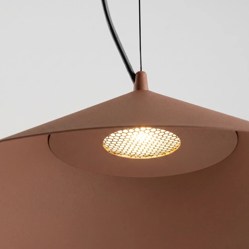 Závěsné LED svítidlo FINT mocca do obývacího pokoje moderní nastavitelné