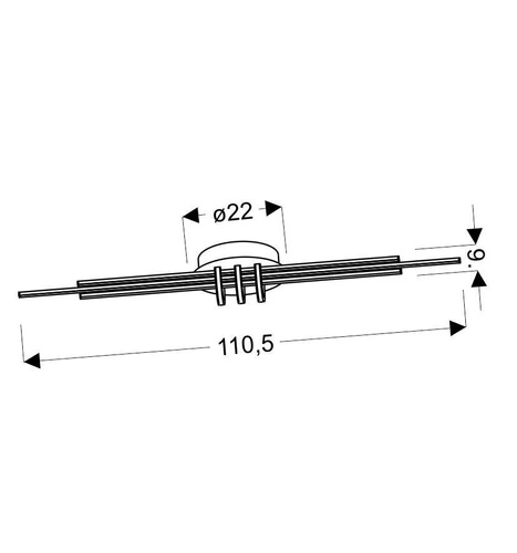 Stropní LED svítidlo Naksos zlaté 110 cm moderní do obýváku a jídelny CANDELLUX glamour