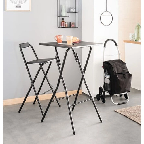 Skládací stůl pro 2 osoby 60x60 cm černý moderní do kuchyně a jídelny 5five simply smart