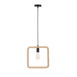 Quadro černá+béžová 1x40W E27 závěsná lampa