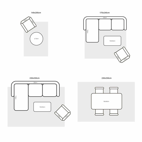 Moderní vlněný koberec Decor Plateau Terra 200x280 cm do obýváku ručně tkaný snadno čistitelný
