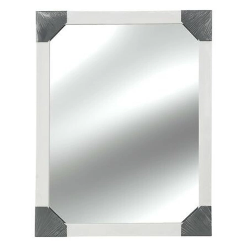 Závěsné obdélníkové zrcadlo do předsíně bílé moderní 34x44 cm 5five