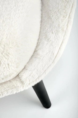 Relaxační křeslo Gloris Intesi do obýváku moderní krémové plyšové s polštáři