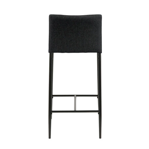 Čalouněný barový stolička Demina Actona šedá s opěrkou moderní do kuchyně a k ostrůvku 67 cm