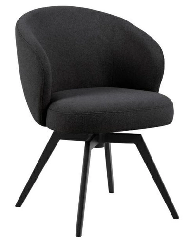 Otočená jídelní židle Darlene Actona čalouněná antracitová moderní skandinávská