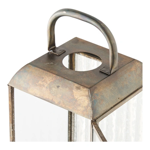 Zahradní lucerna Herslev vysoká sklo a staromosaz na terasu i do zahrady