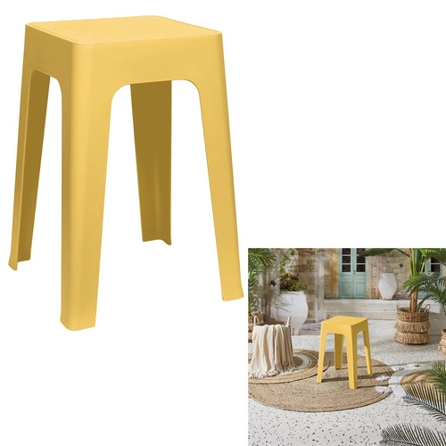 Moderní žlutá stolička Spectra Intesi z plastu do kuchyně a koupelny, odolná vůči povětrnostním vlivům