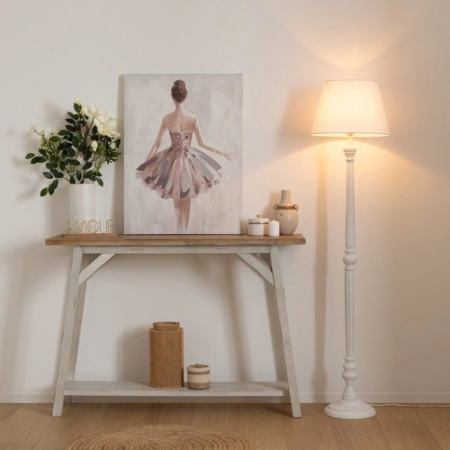 Podlahová lampa Leo 156 cm bílá