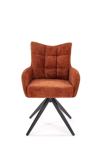 Otočná čalouněná židle Dahlia skořicová s područkami do jídelny a kanceláře Intesi