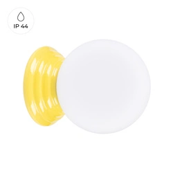 Nástěnné svítidlo ZORI žluté IP44 moderní skleněné do koupelny a předsíně