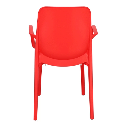 Zahradní židle s područkami Ginevra SCAB Design červená, stohovatelná moderní z plastu