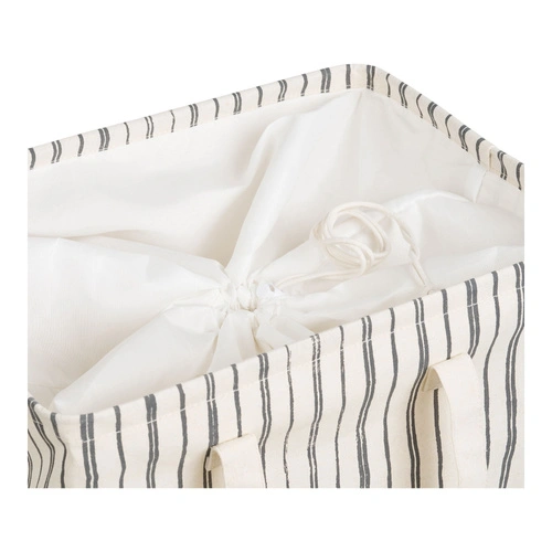 House Nordic Argos béžovo‑černý obdélníkový koš na prádlo 38x28x58 cm