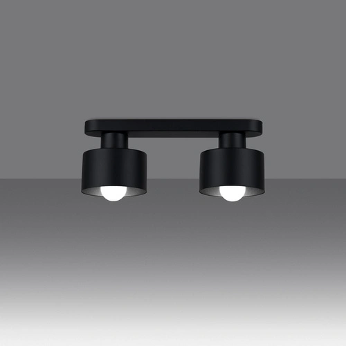 Stropní svítidlo SAVAR 2 černé moderní kovové do kuchyně a obýváku SOLLUX LIGHTING