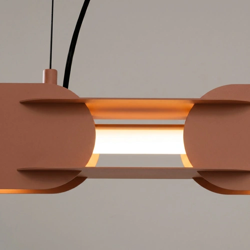 Závěsné LED svítidlo CHAIN 91 mocca moderní nad jídelní stůl