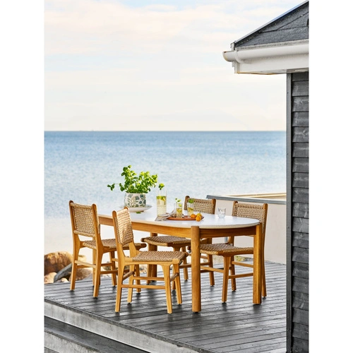 Stůl Terracina moderní jídelní oválný bílý 210x95 cm