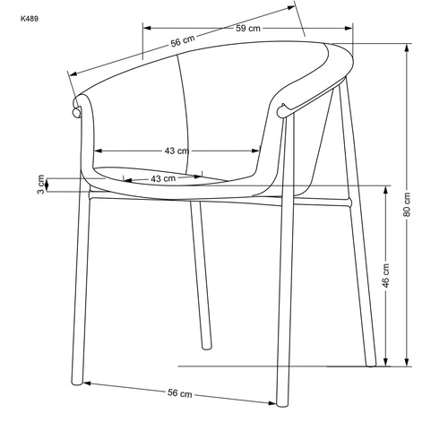 Čalouněná jídelní židle s područkami Mathilde béžová moderní Intesi