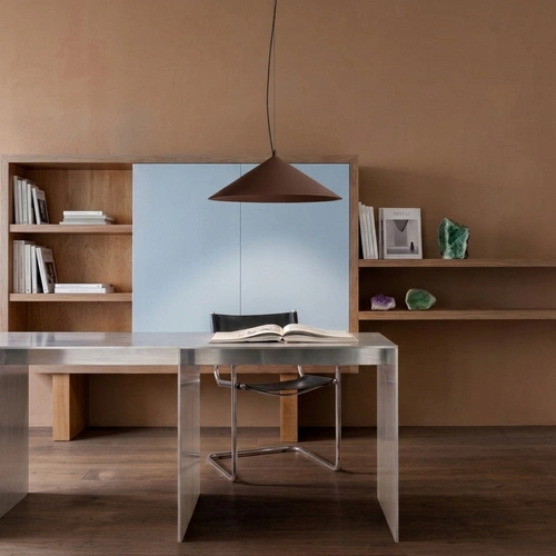 Závěsné LED svítidlo FINT béžové moderní do obývacího pokoje nastavitelné
