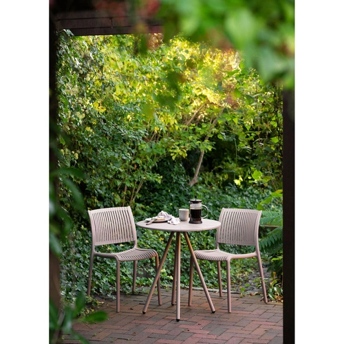 Židle Manzano moderní do jídelny a kuchyně z plastu šedohnědá