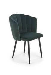 Jídelní židle Toes Intesi čalouněná sametem zelená s područkami moderní