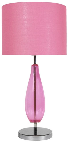 Stolní lampa Marrone růžová moderní s textilním stínidlem do ložnice a obýváku 60 cm