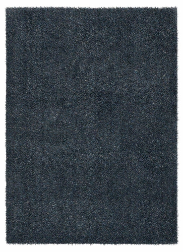 Vlněný modrý shaggy koberec Quartz 170x240 moderní do obýváku a ložnice snadný na údržbu