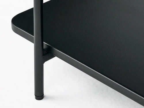 Konferenční stolek Yuba do obývacího pokoje moderní kovový černý 110x55 cm