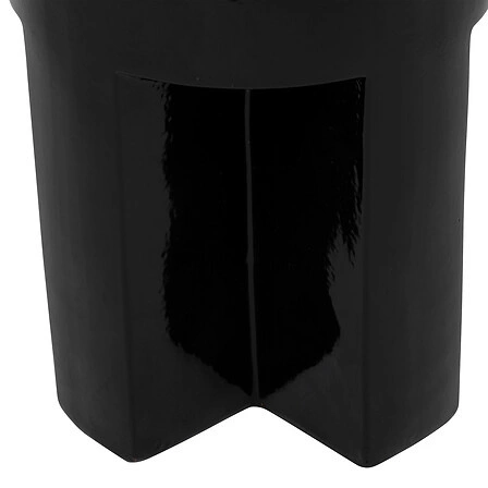 Kulatý konferenční stolek Kriz černý keramický lesklý moderní do obýváku Atmosphera 34 cm