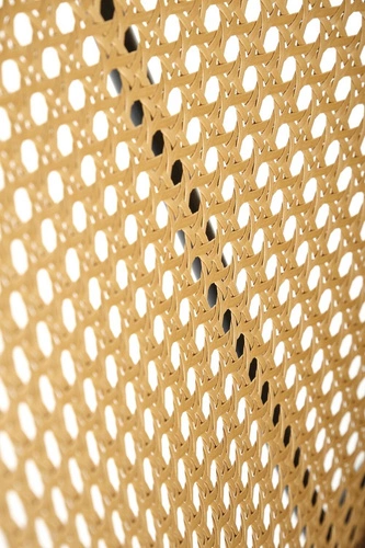 Jídelní židle Seraphine šedá čalouněná sametová s ratanovým opěradlem Intesi moderní