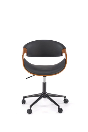 Ergonomická kancelářská židle Nadi černá ořechová otočná s područkami do kanceláře