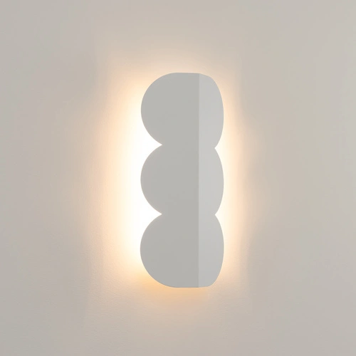 Nástěnné svítidlo BISCUIT bílé moderní do obývacího pokoje a ložnice