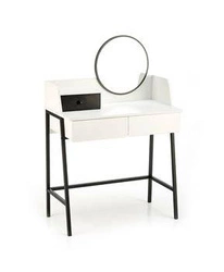 Moderní toaletní stolek s zrcadlem a zásuvkami Sonia bílý do ložnice Intesi 80 cm