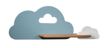 Nástěnné svítidlo Cloud LED 5W 4000K s poličkou modré klasické do dětského pokoje CANDELLUX