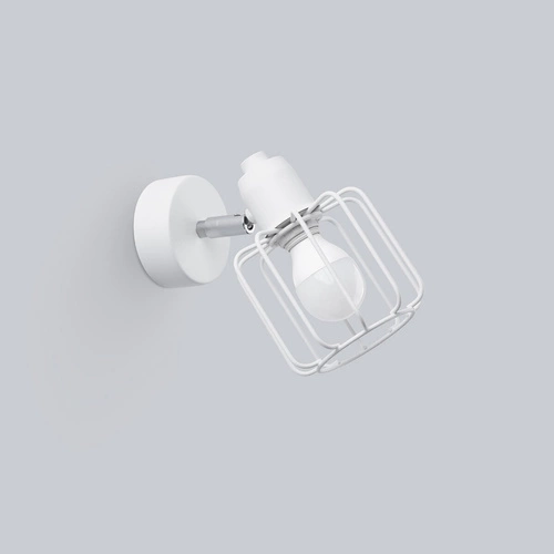 Moderní bílá kovová nástěnná lampa s otočným stínidlem do ložnice BELUCI 1 SOLLUX LIGHTING