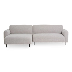 Rohová sedačka Salvador levá boucle béžová skandinávský styl do obýváku na černých nožkách