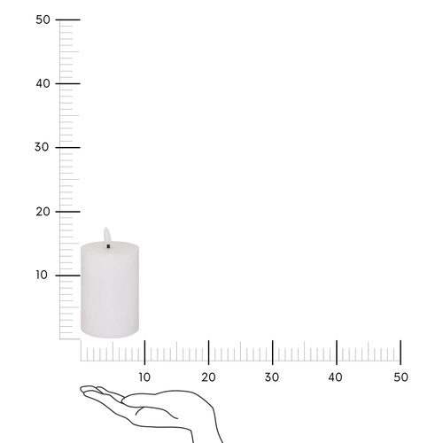 Dekorativní LED svíčka Molia bílá parafínová 13 cm Atmosphera do obýváku