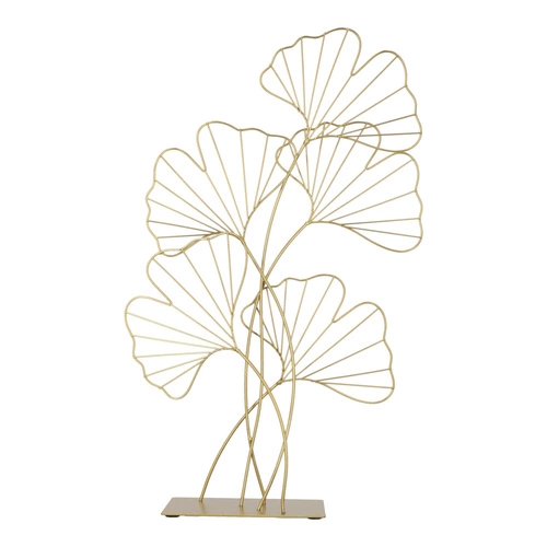 Kovová dekorace Ginko gold